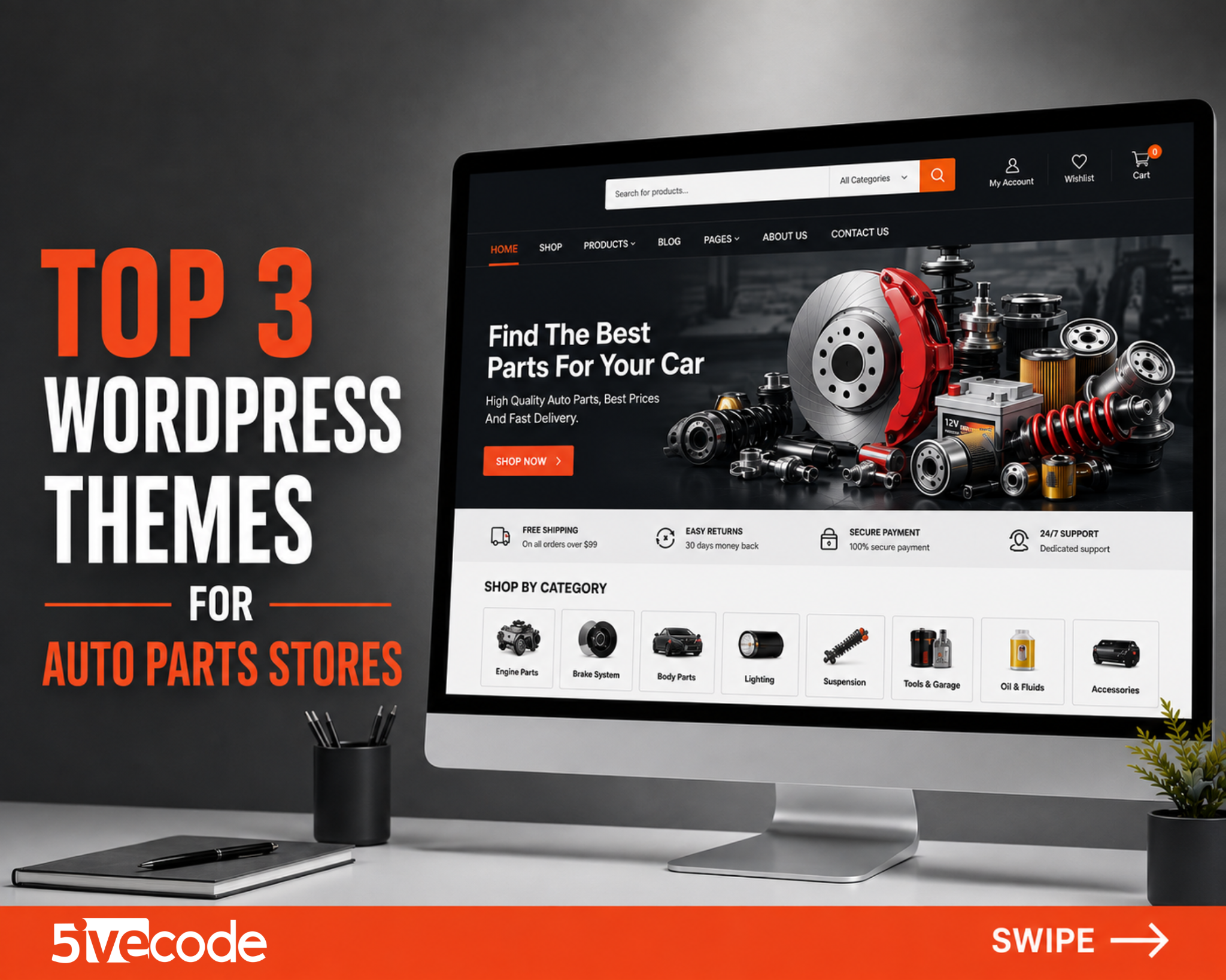 3 Best WordPress Themes for Auto Parts Stores