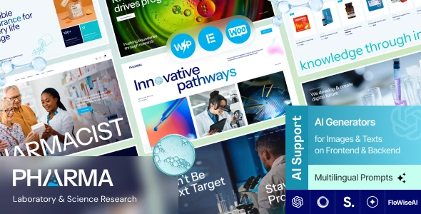 Pharma – Laboratory & Science Research WordPress Theme