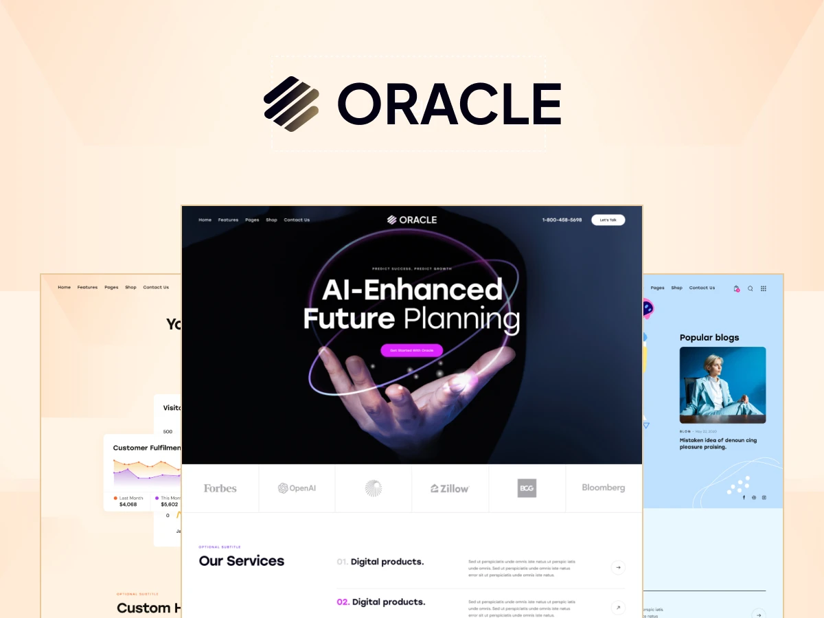 Oracle – AI Projection & Data Science Analytics WordPress Theme