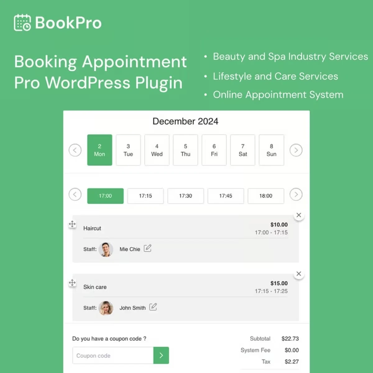 BookPro – Appointment Booking WordPress Plugin
