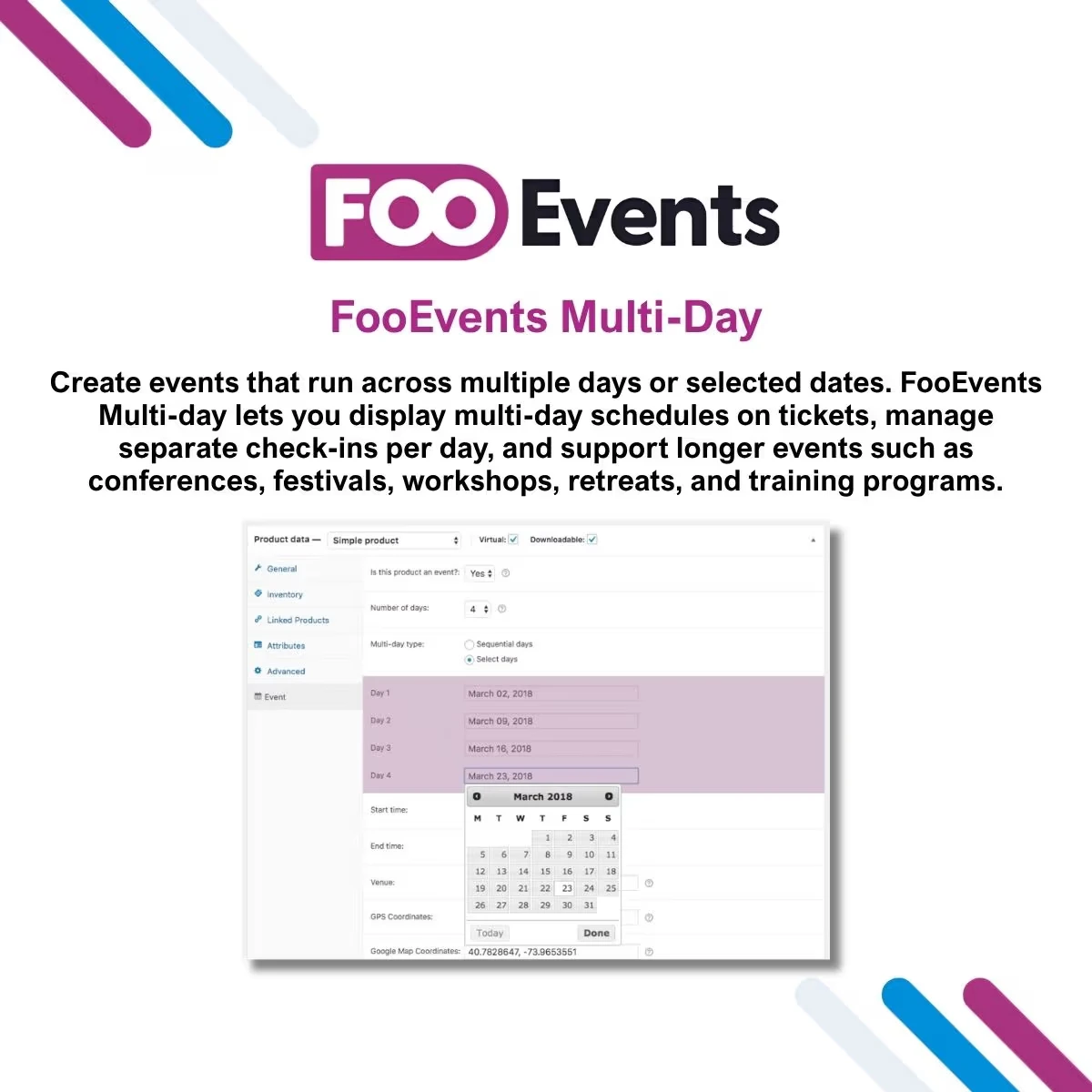 FooEvents Multi-Day