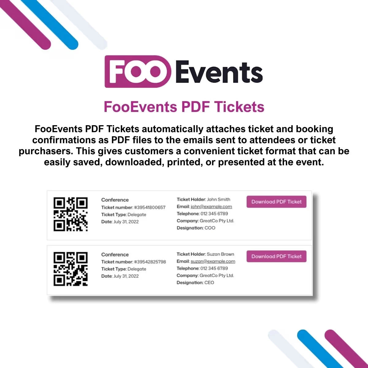 FooEvents PDF Tickets