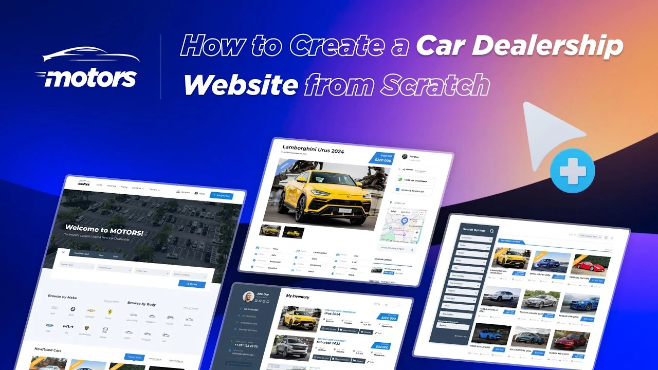 Motors Car Dealer Classifieds Listing Pro