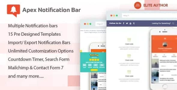 Apex Notification Bar – Responsive Notification Bar Plugin for WordPress