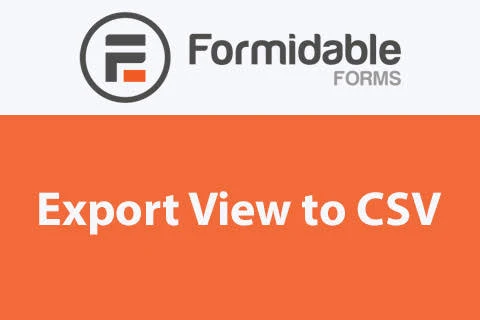 Formidable Forms – Export View to CSV