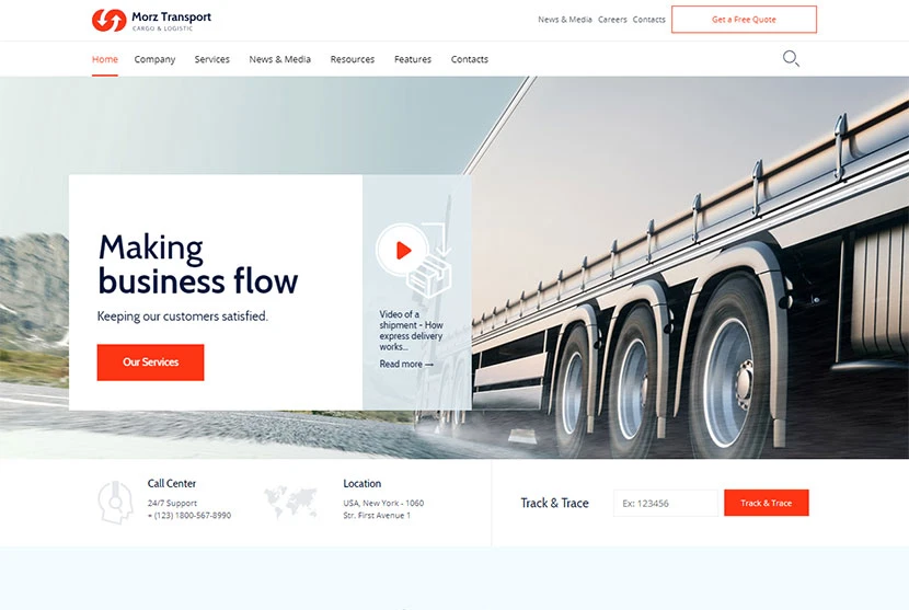 Morz – Logistics WordPress Theme