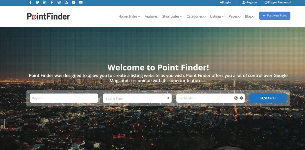 Point Finder Directory – Directory & Listing WordPress Theme