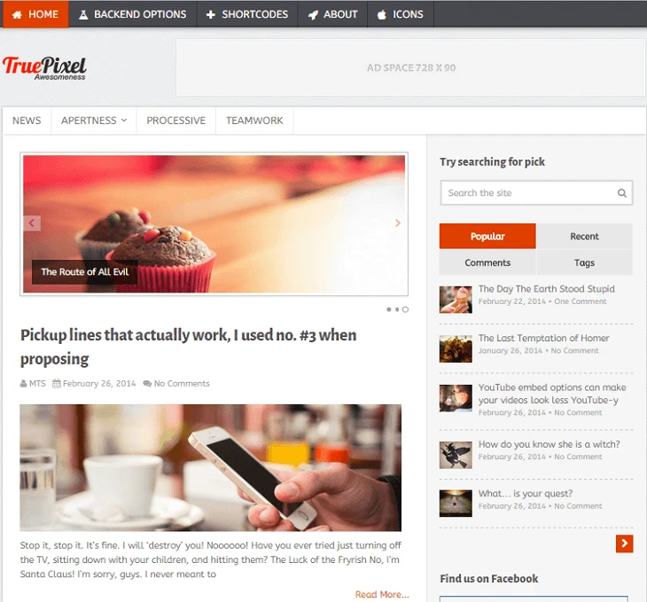 MyThemeShop TruePixel WordPress Theme