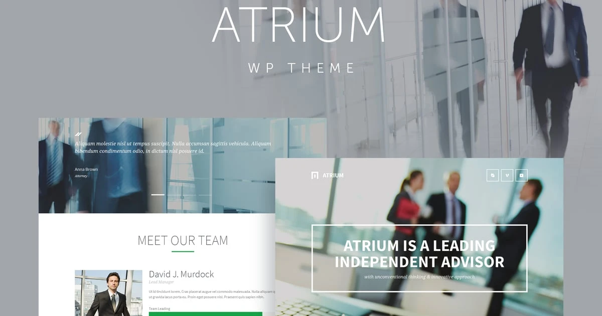 Atrium – Finance Consulting Advisor WordPress Them