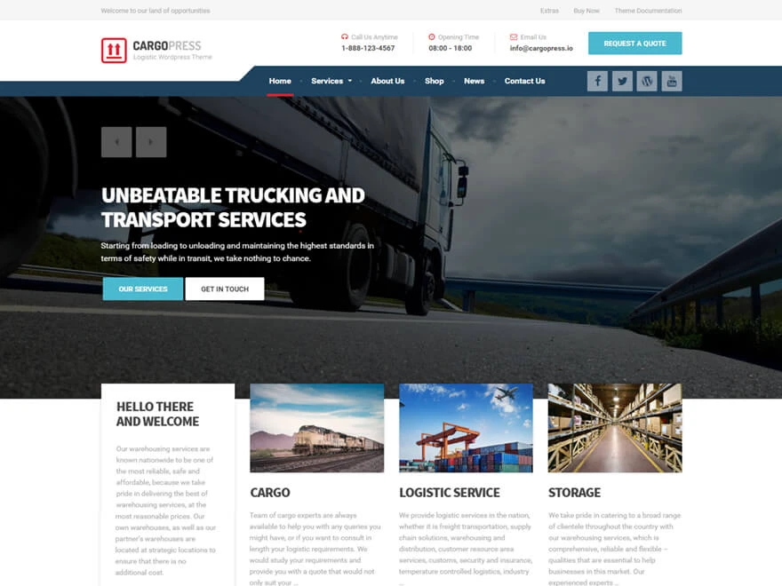 CargoPress – Logistic, Warehouse & Transport WP
