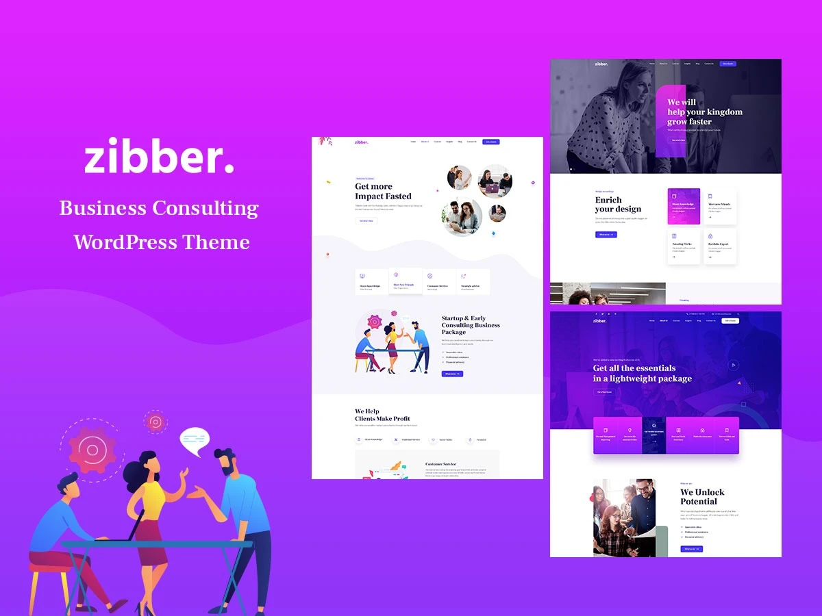 Zibber – Consulting Business WordPress Theme + RTL