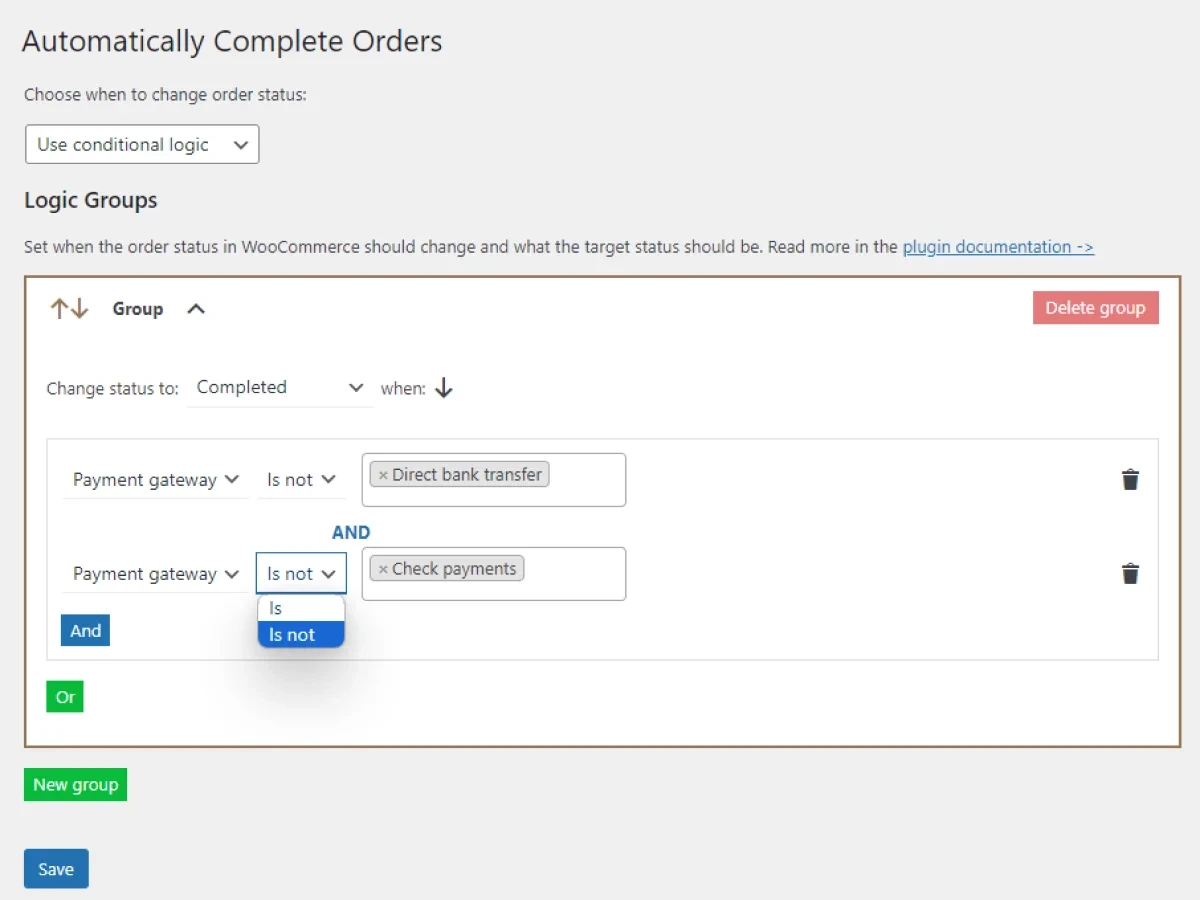 Automatic Payment Status WooCommerce