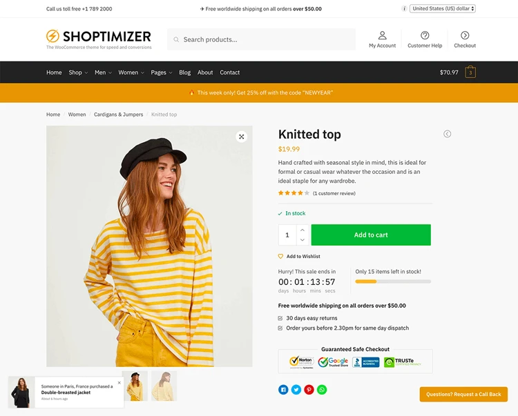 Shoptimizer – Fastest WooCommerce WordPress Themes