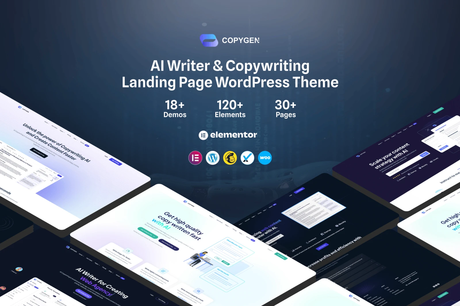 CopyGen – AI Writer & Copywriting Landing Page WordPress Theme