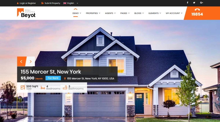 Beyot – WordPress Real Estate Theme