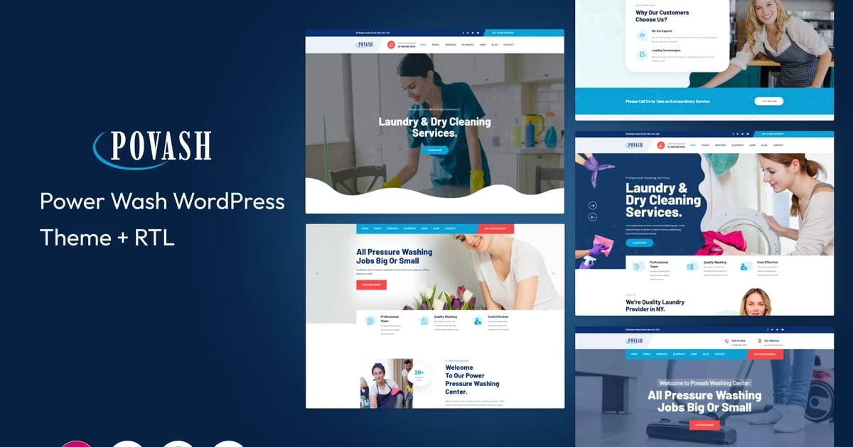 Povash | Power Wash WordPress Theme + RTL