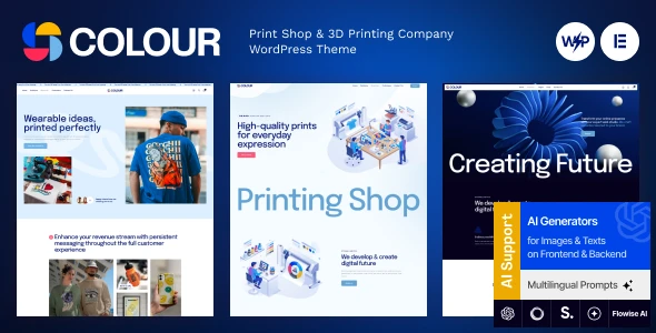 Colour – Print Shop & 3D Printing Company WordPress Theme
