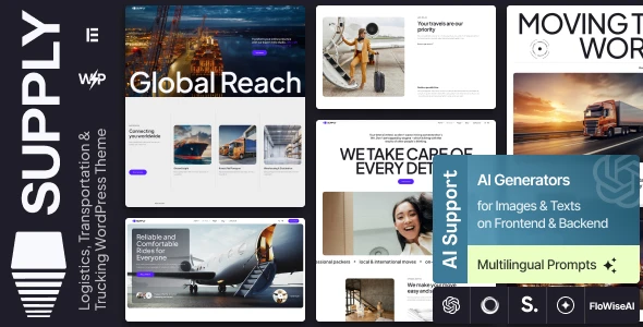 Supply – Logistics, Transportation & Trucking WordPress Theme