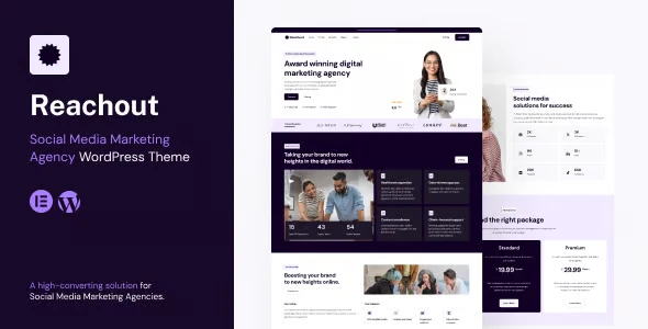 Reachout – Social Media Marketing Agency WordPress Theme