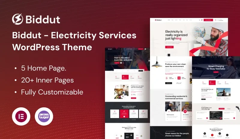 Biddut – Electricity Services WordPress Theme