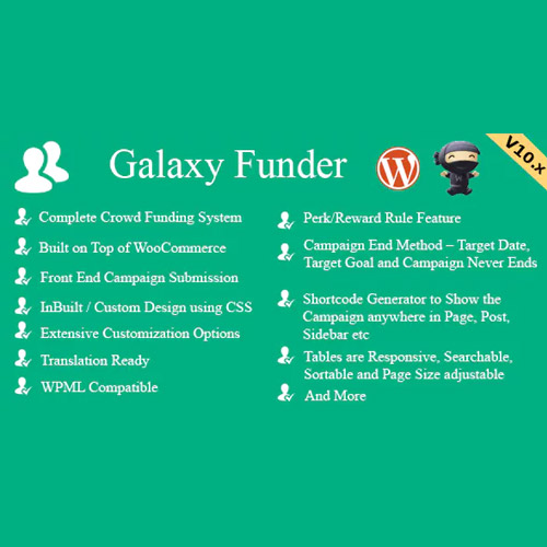 Galaxy Funder – WooCommerce Crowdfunding System