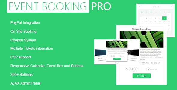 Event Booking Pro – WP Plugin [paypal or offline]