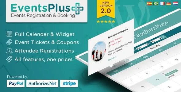 WP EventsPlus – Events Calendar Registration & Booking
