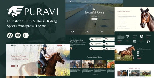 Puravi – Equestrian Club & Horse Riding Sports Theme