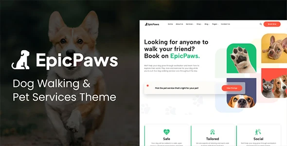 EpicPaws – Dog Walking & Pet Services Theme