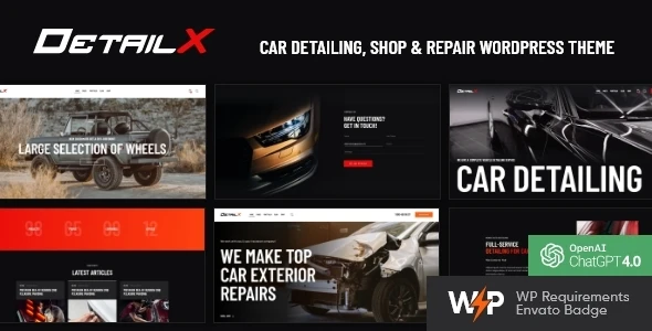 DetailX – Car Detailing, Shop & Repair WordPress Theme