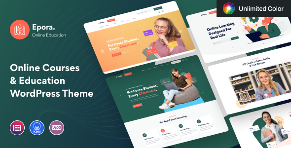 Epora – Online Courses & Education WordPress Theme