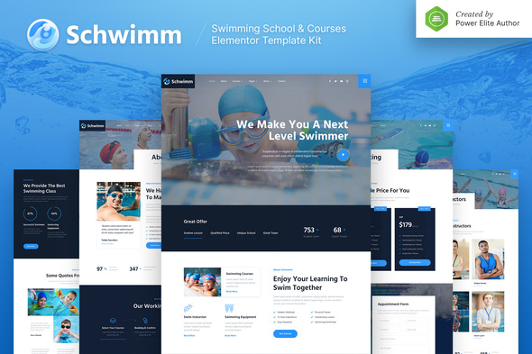 Schwimm – Swimming School & Course Gutenverse FSE WordPress Theme