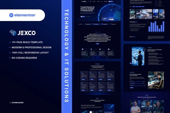 Jexco – Technology & IT Solutions Elementor Template Kit