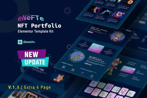 Enefte – NFT Portfolio Elementor Template Kit