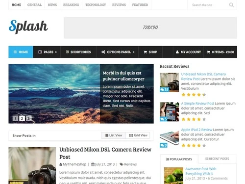 MyThemeShop Splash WordPress Theme