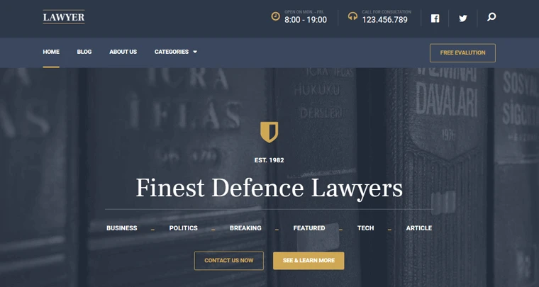 MyThemeShop Lawyer WordPress Theme