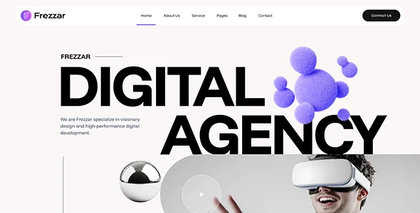 Frezzar – Creative Digital Agency WordPress Theme