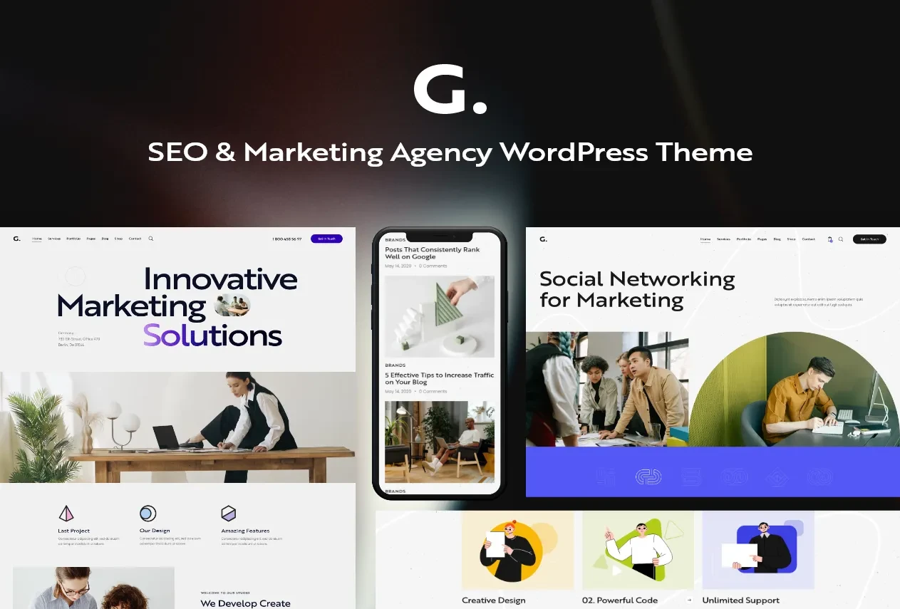 Granola – SEO & Marketing Agency WordPress Theme