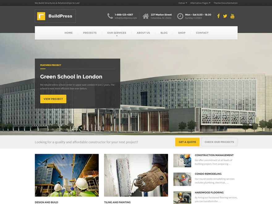 BuildPress – Multi-purpose Construction and Landscape WP Theme