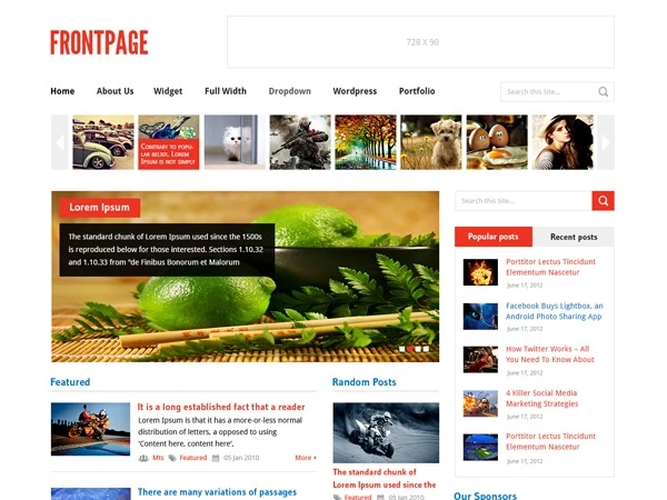 MyThemeShop Frontpage WordPress Theme