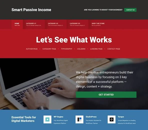 StudioPress Smart Passive Income Pro Genesis WordPress Theme