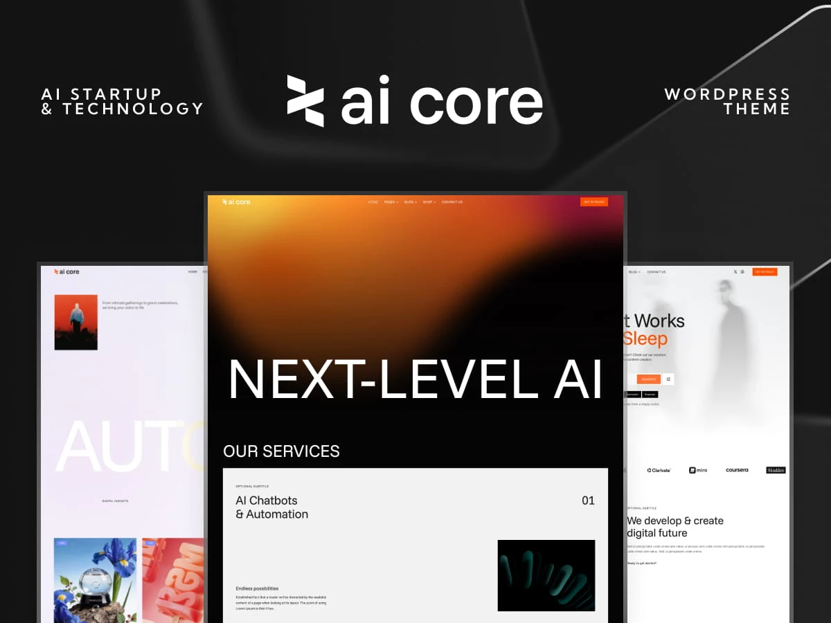 AI Core – AI Startup & Technology WordPress Theme